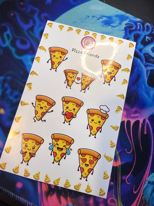 "Pizza Friends" Sticker Sheet (5.5x8.5")