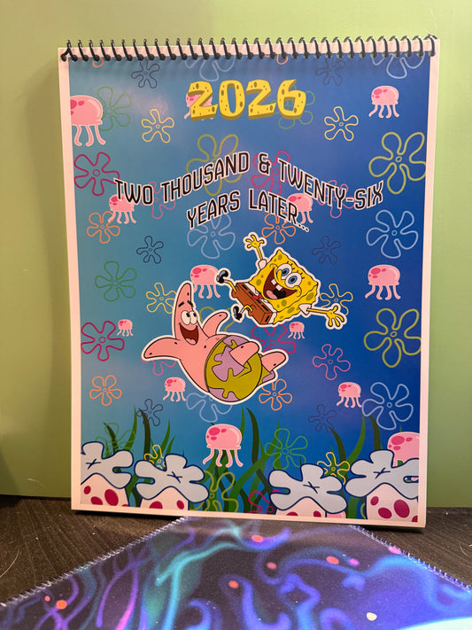 2026 Under the Sea Spongy Themed Portrait Calendar