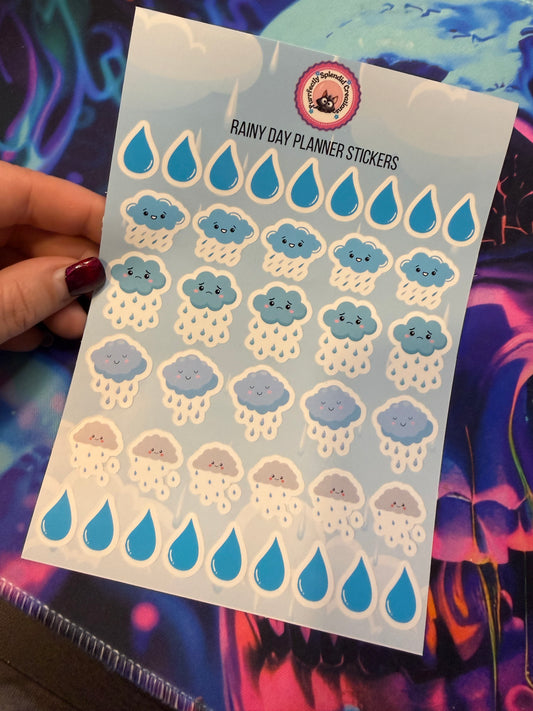 Rainy Day Planner Sticker Sheet (5x7")