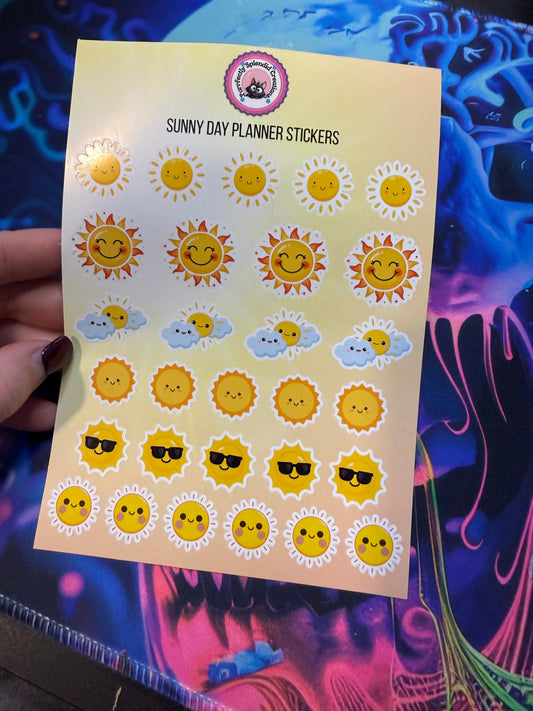 Sunny Day Planner Sticker Sheet (5x7")