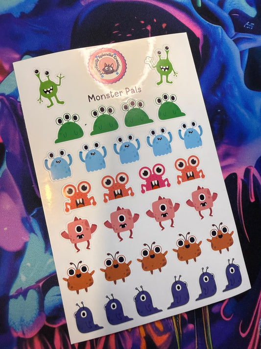 Monster Pals Sticker Sheet (4x6")
