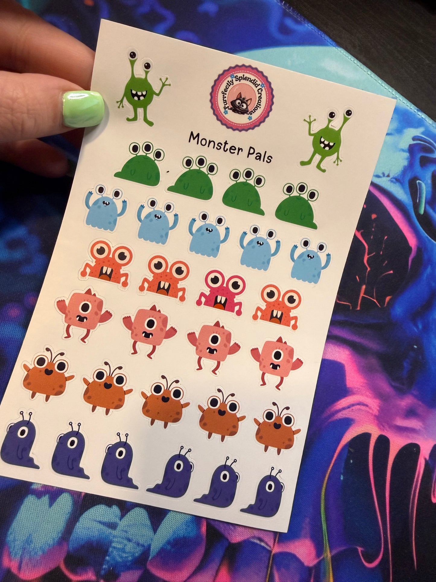 Monster Pals Sticker Sheet (4x6")