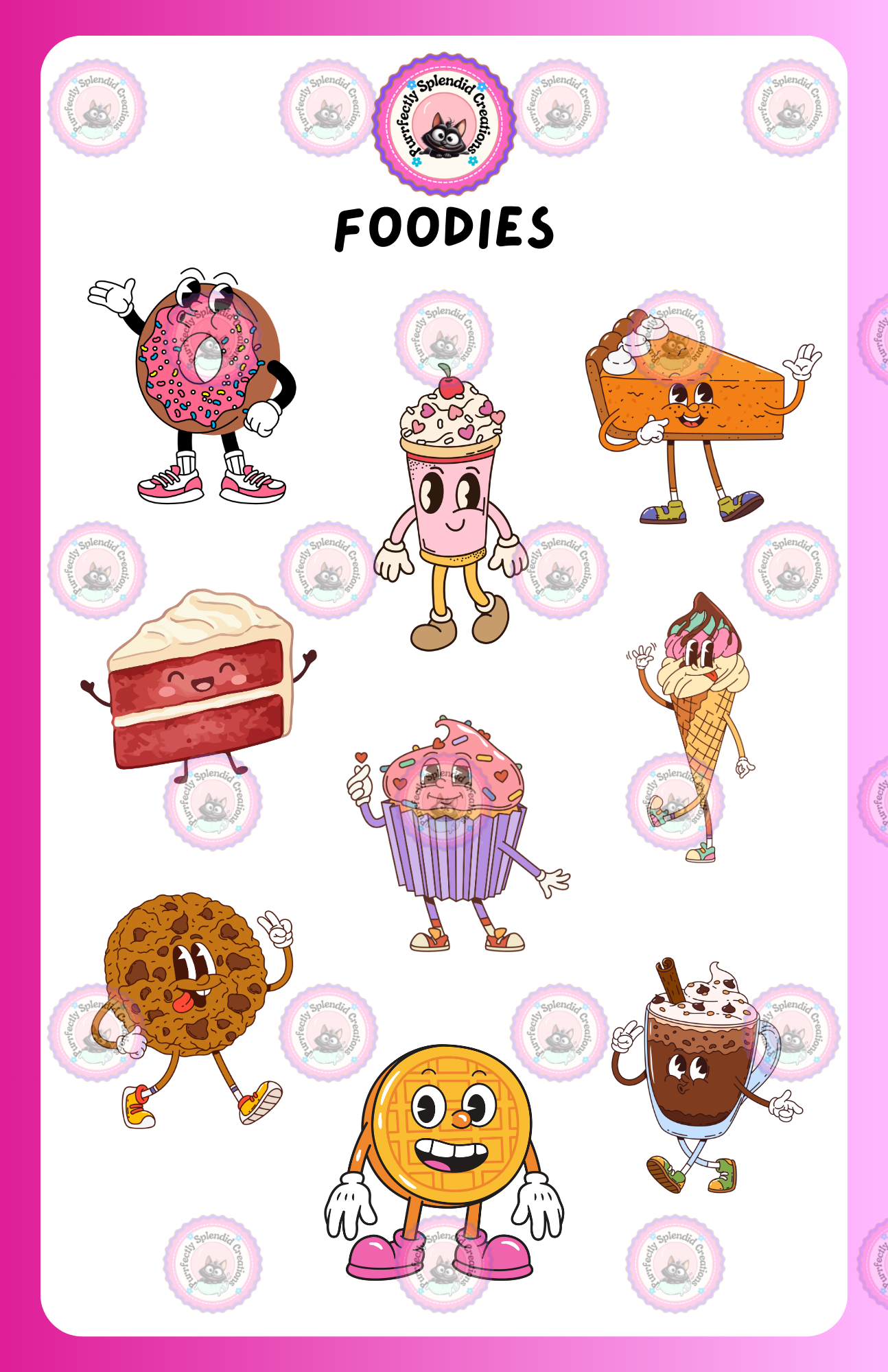 Foodies - Dessert Sticker Sheet (5.5x8.5")