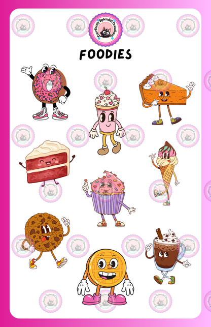 Foodies - Dessert Sticker Sheet (5.5x8.5")