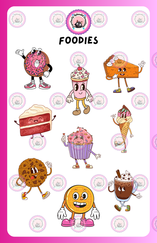 Foodies - Dessert Sticker Sheet (5.5x8.5")