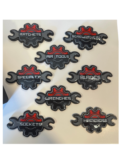 ShopBoss Magnetix Tool Box Magnet Label Organizers