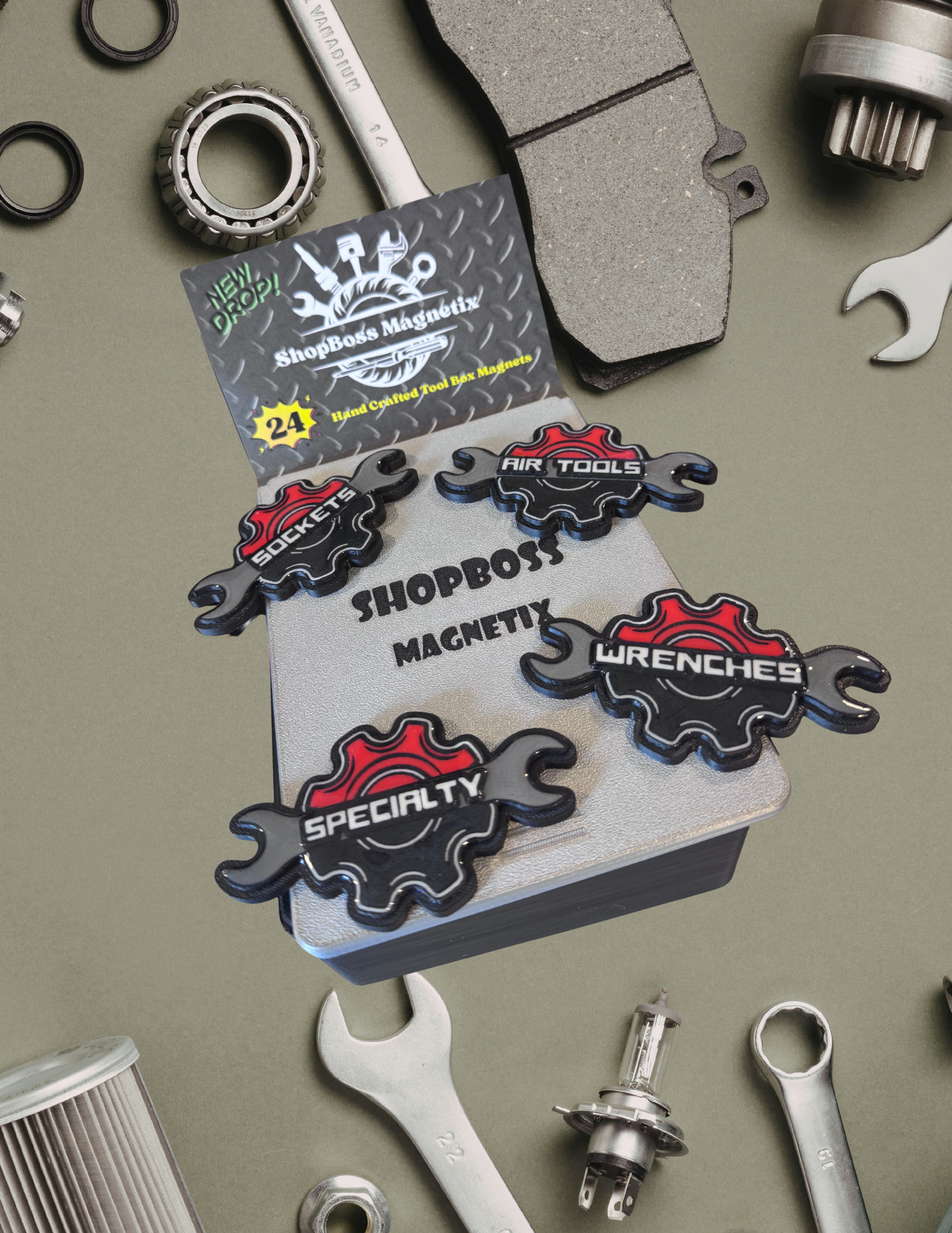 ShopBoss Magnetix Tool Box Magnet Label Organizers
