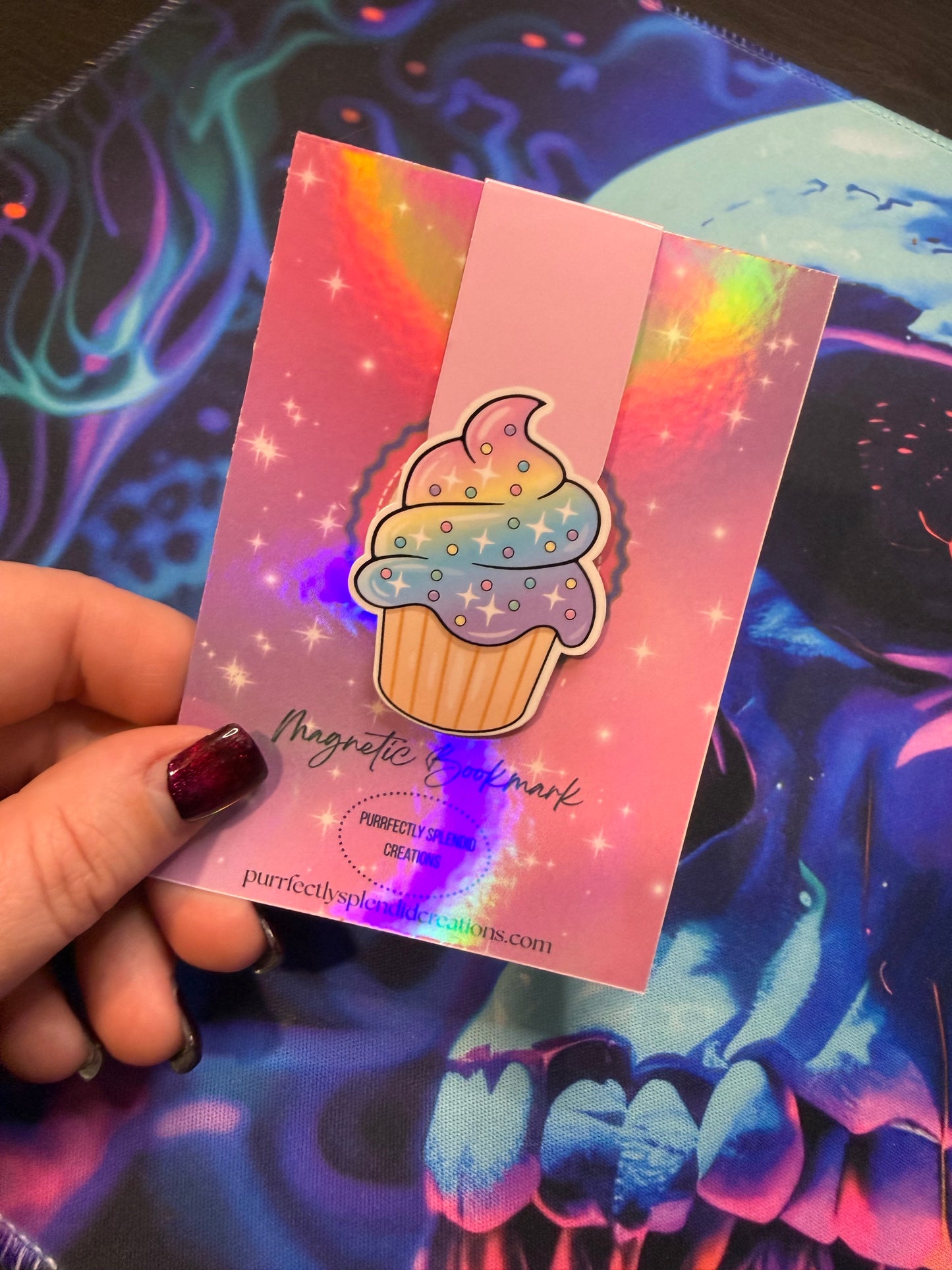 Rainbow Cupcake Magnetic Bookmark