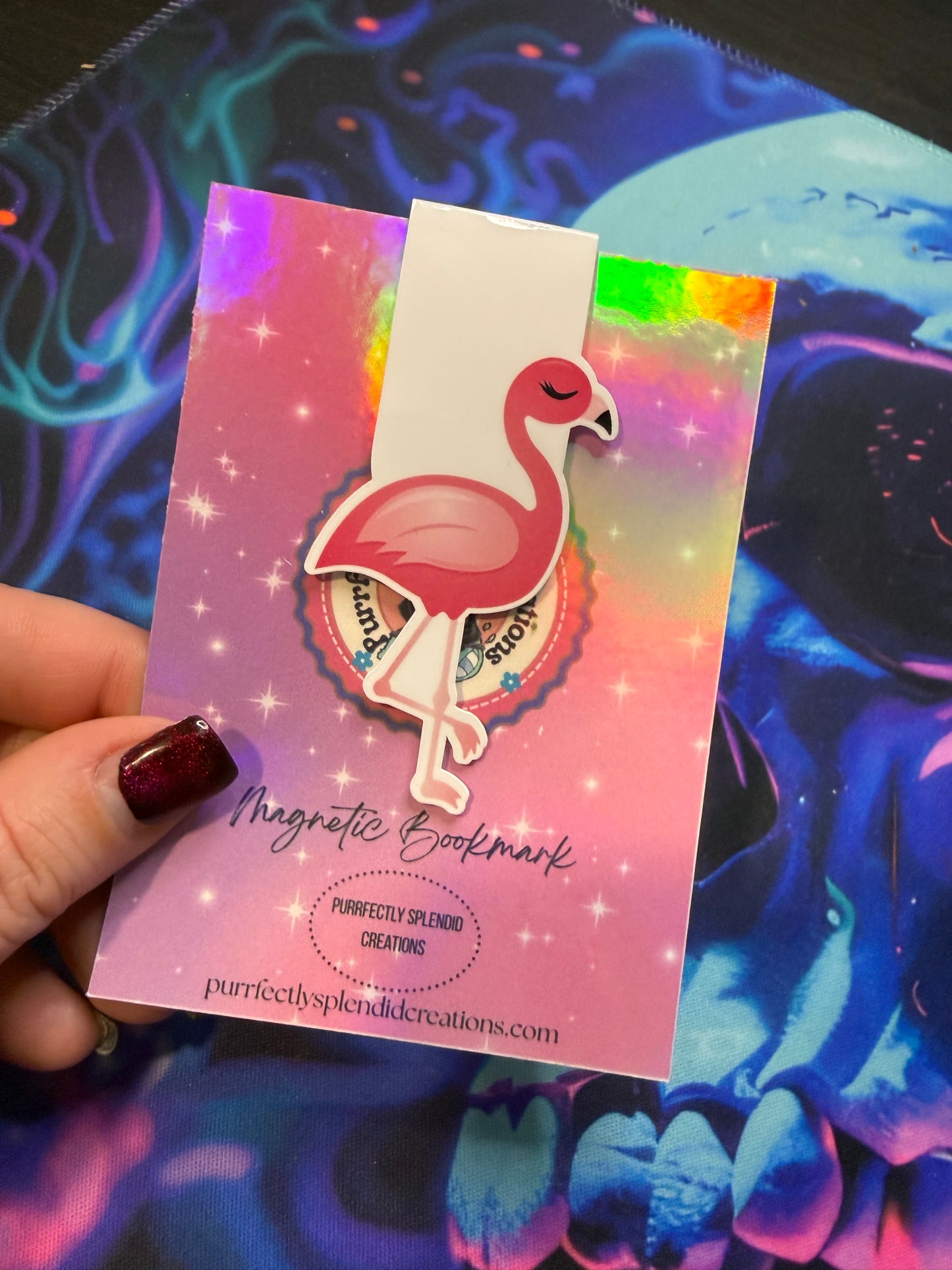 Fancy Flamingos Magnetic Bookmark