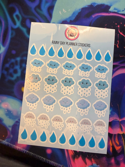 Rainy Day Planner Sticker Sheet (5x7")
