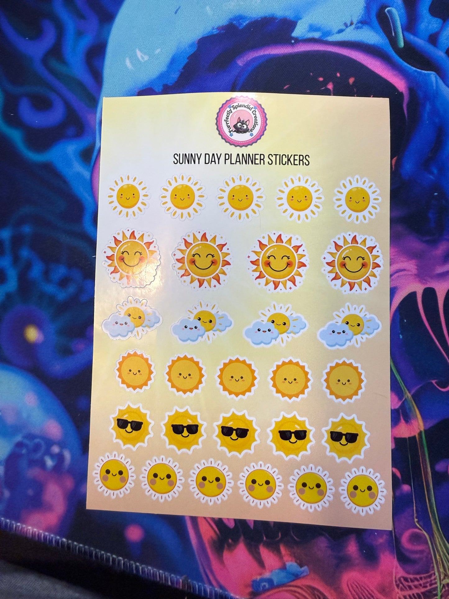 Sunny Day Planner Sticker Sheet (5x7")