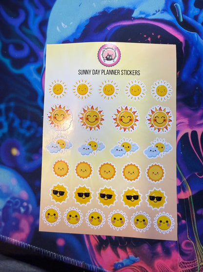 Sunny Day Planner Sticker Sheet (5x7")