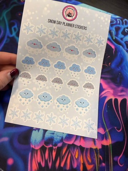 Snowy Day Planner Sticker Sheet (5x7")