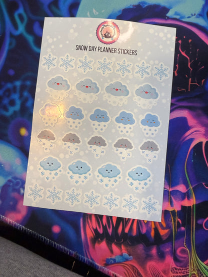 Snowy Day Planner Sticker Sheet (5x7")