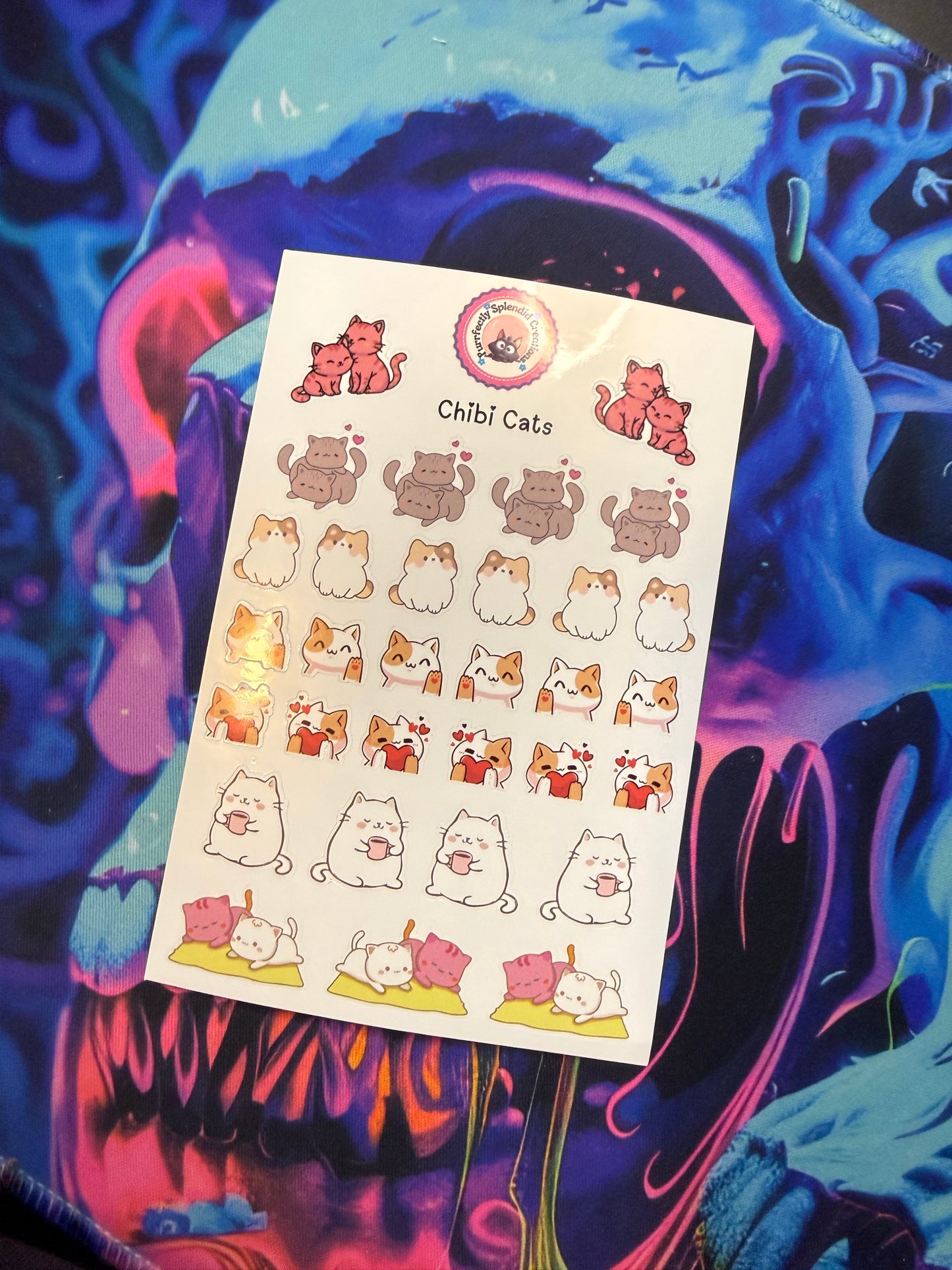 Chibi Cats Sticker Sheet (4x6")