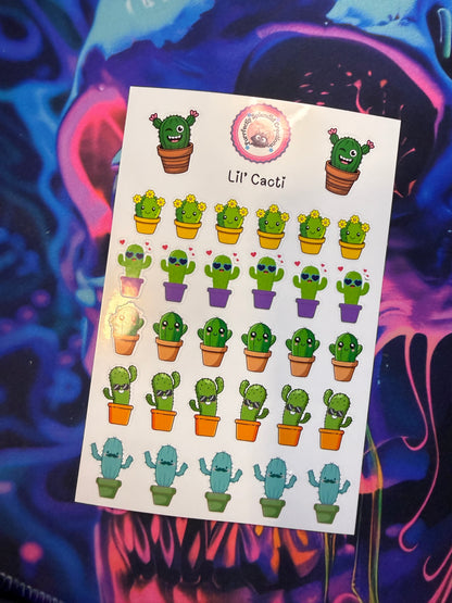 Lil' Cacti Sticker Sheet (4x6")