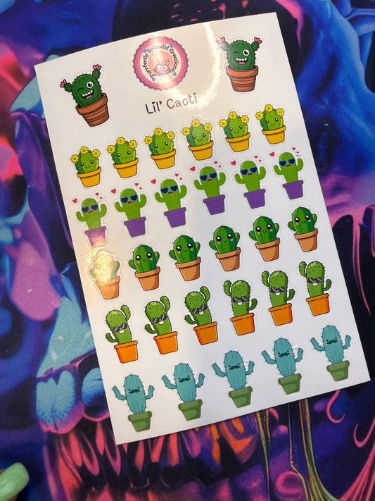 Lil' Cacti Sticker Sheet (4x6")