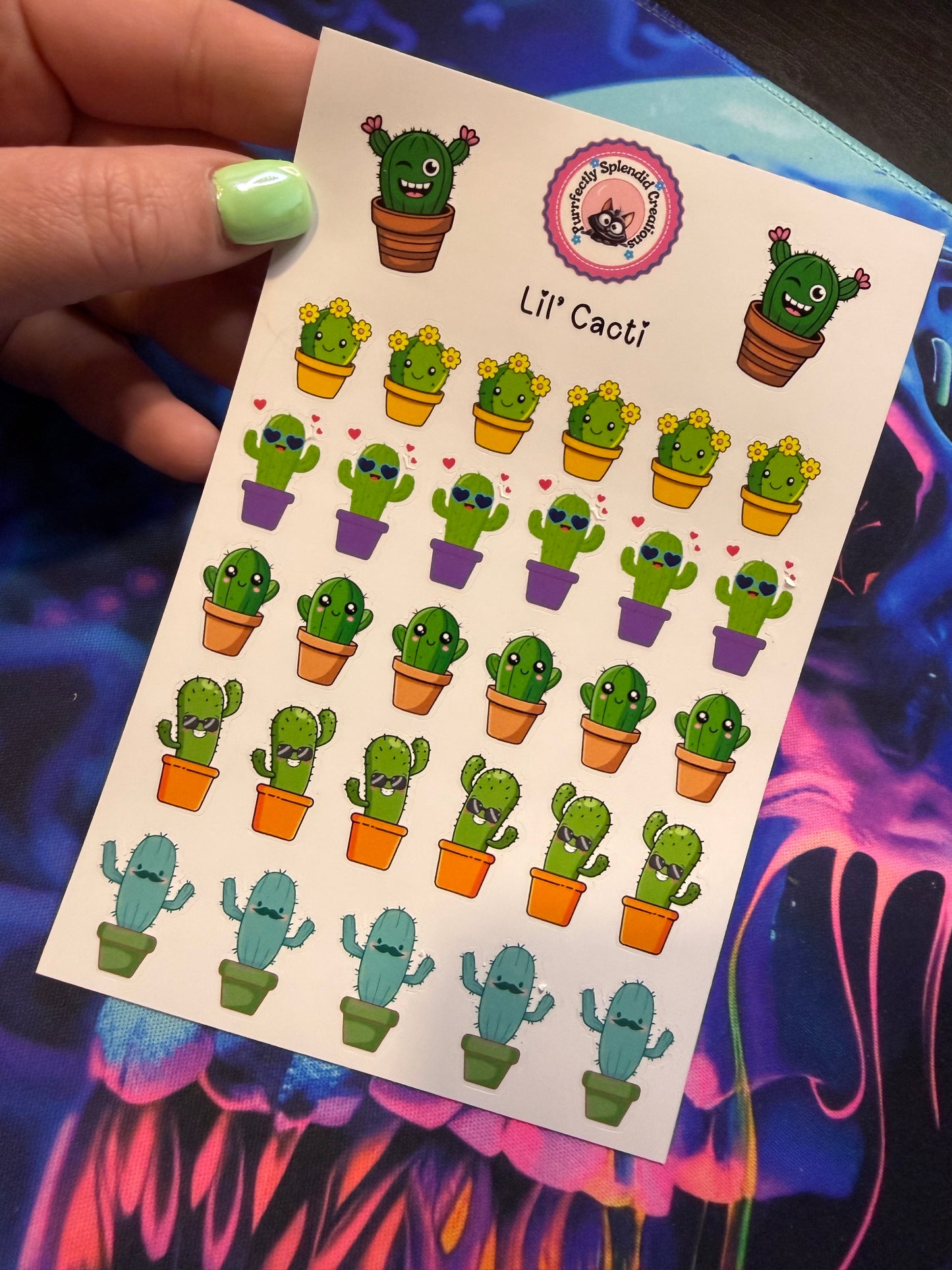 Lil' Cacti Sticker Sheet (4x6")