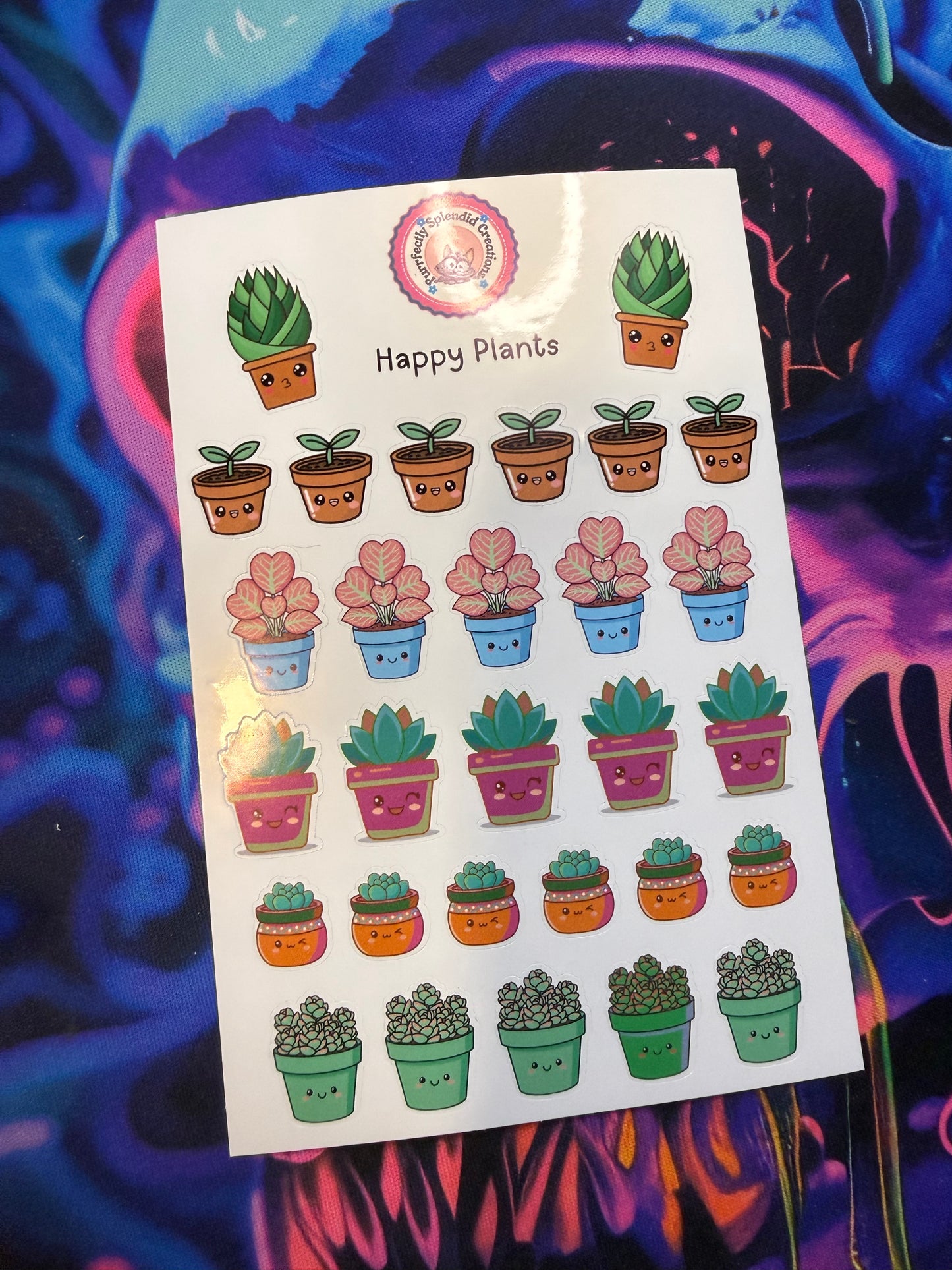 Happy Plants Sticker Sheet (4x6")