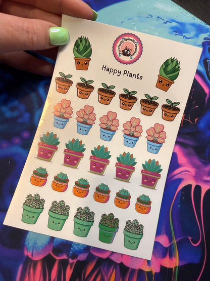 Happy Plants Sticker Sheet (4x6")