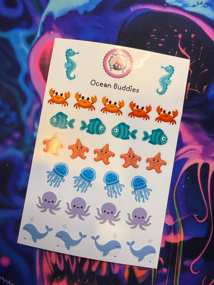 Ocean Buddies Sticker Sheet (4x6")