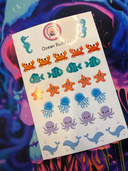 Ocean Buddies Sticker Sheet (4x6")