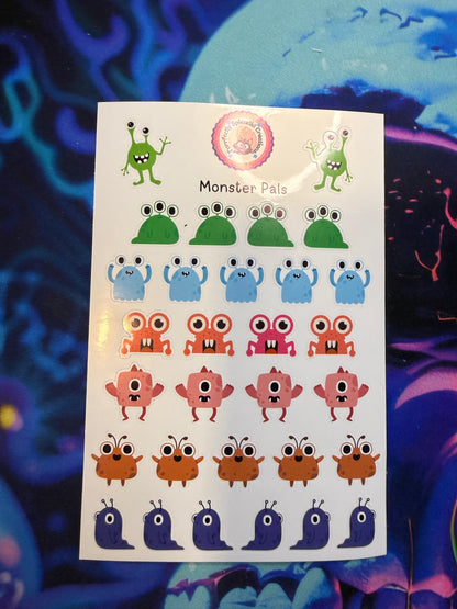 Monster Pals Sticker Sheet (4x6")