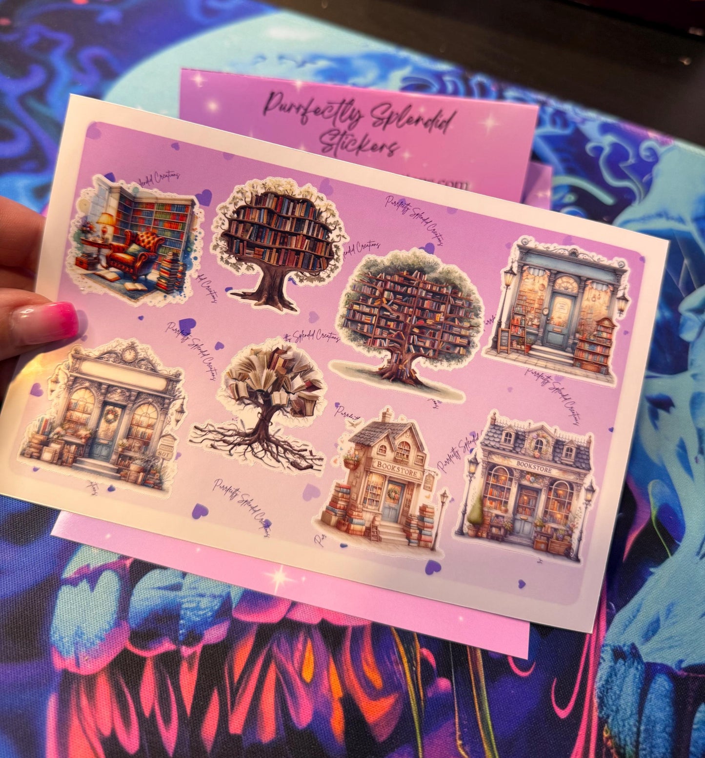 Bookish Theme Sticker Sheet, Cozy, Book Lovers, Fun