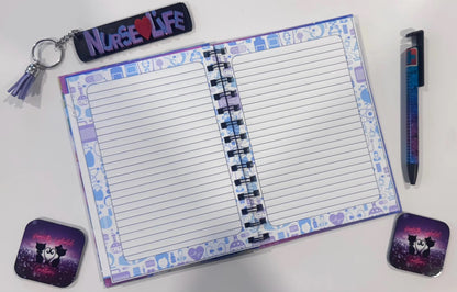 Notebook, Nursing, Keychain, Pen, Bundle Pack, Nursing Activity Book Inside