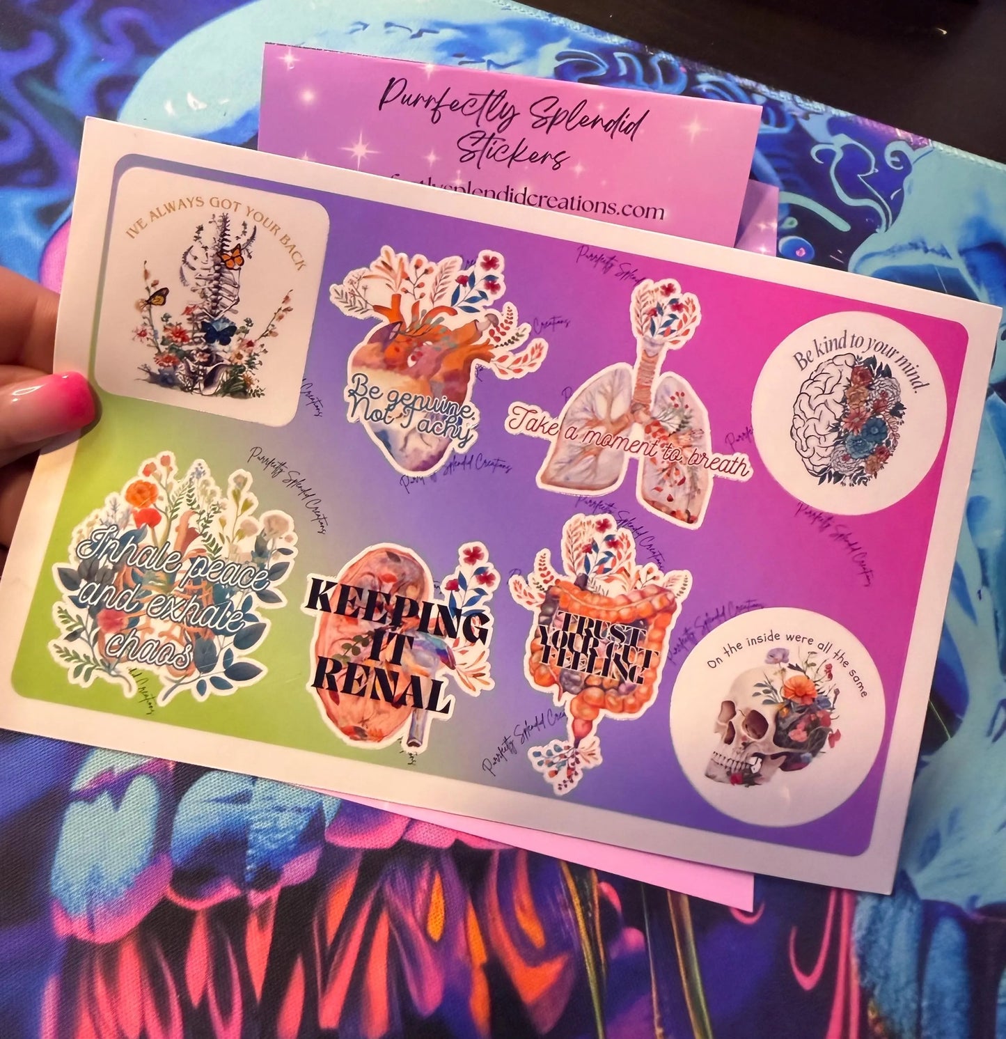 Anatomy Sticker Sheet, Funny Body Stickers