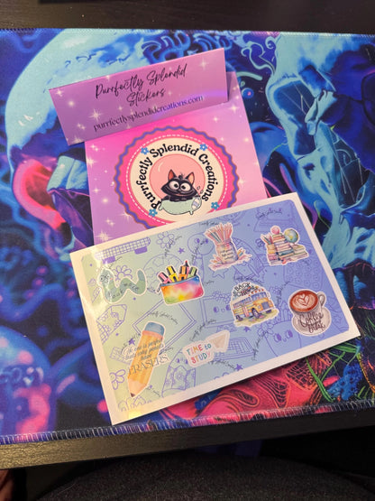 Student, Teacher, School Vibes, Sticker Sheet, Fun