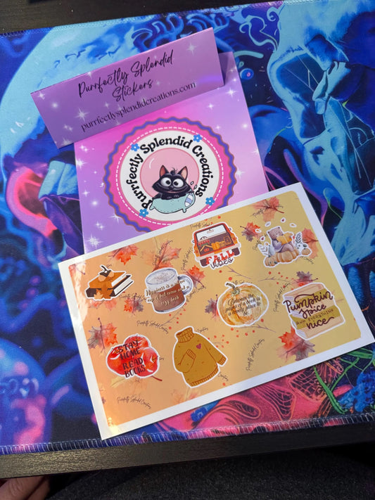 Cozy Fall Sticker Sheet, Autumn Planner Stickers